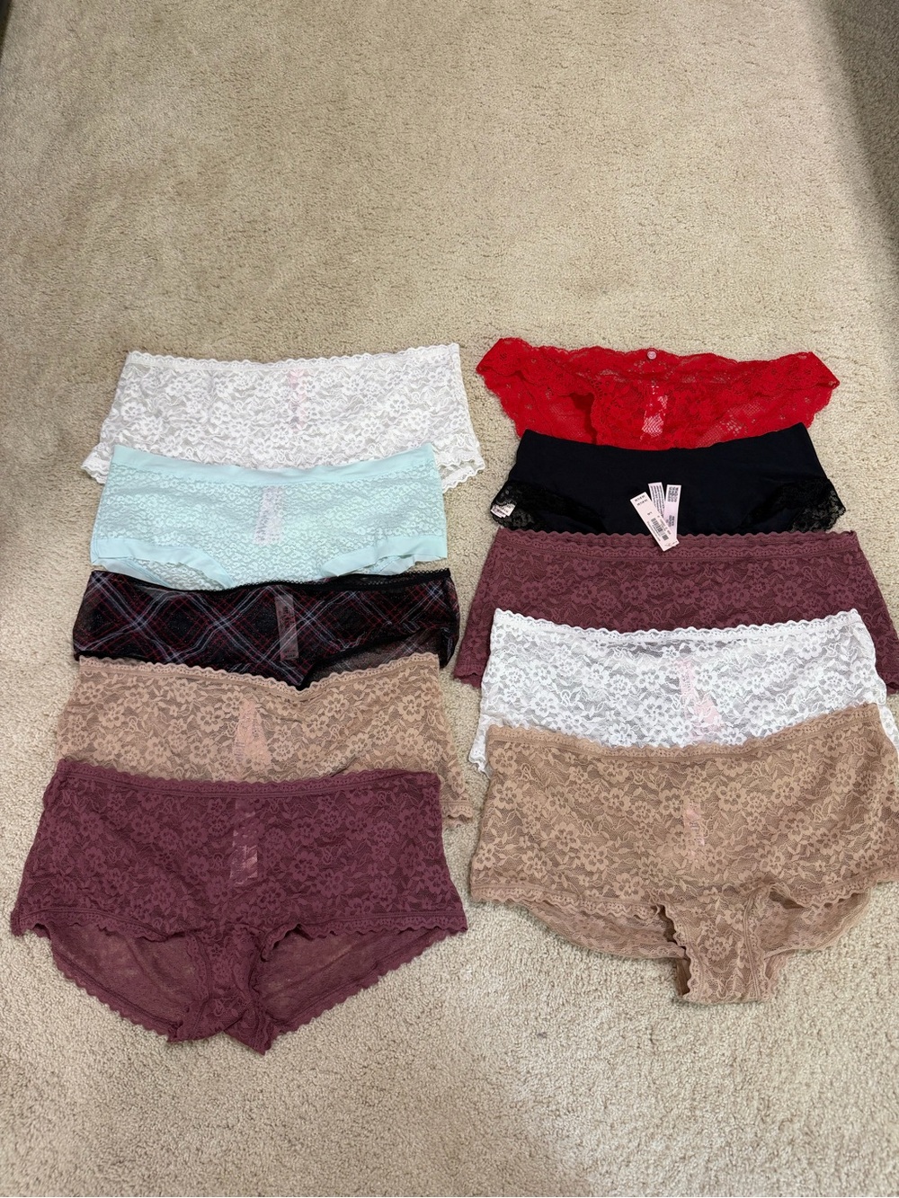 NEW NWT 10 pair Victoria’s Secret/Pink Panties Size: Large